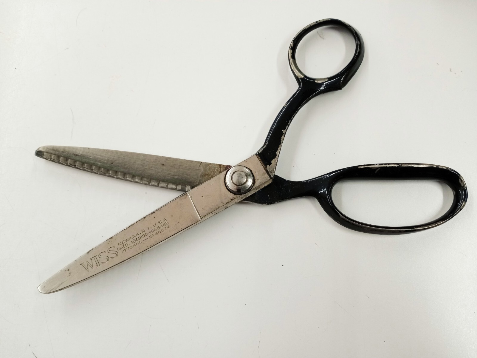 Vintage Wiss Pinking Shears Scissors ZIGZAG CUT. Newark, NJ. USA eBay