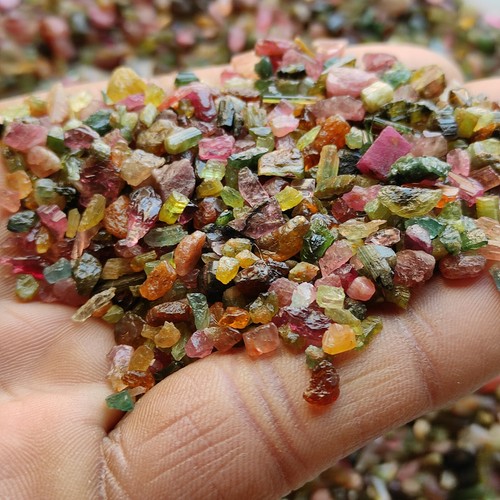 Raw mix tourmaline rough Natural multi color tourmaline rough rock gemstone CX47 - Picture 8 of 11