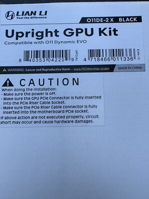 Lian Li Compatible Upright GPU Kit für O11 Dynamic EVO schwarz