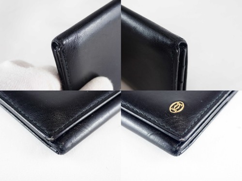 CARTIER Must Line Card Holder Pass Case Bifold Black - Picture 8 of 18