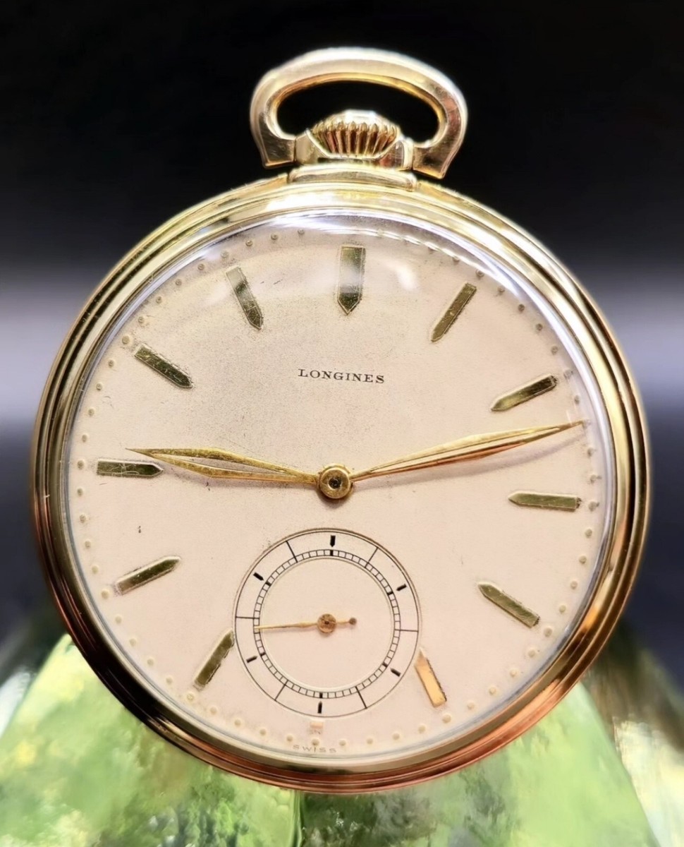 Vintage LONGINES Art Deco 1920's Manual Wind Pocket Watch W/ Superb  Movement !!