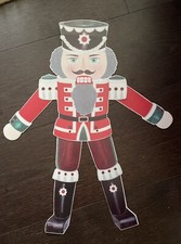 Vintage American Greeting Christmas Soldier Hinged Nutcracker 18? Wall Decoratio