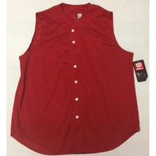 Wilson A4513 Scarlet Sleeveless Mesh Jersey Adult