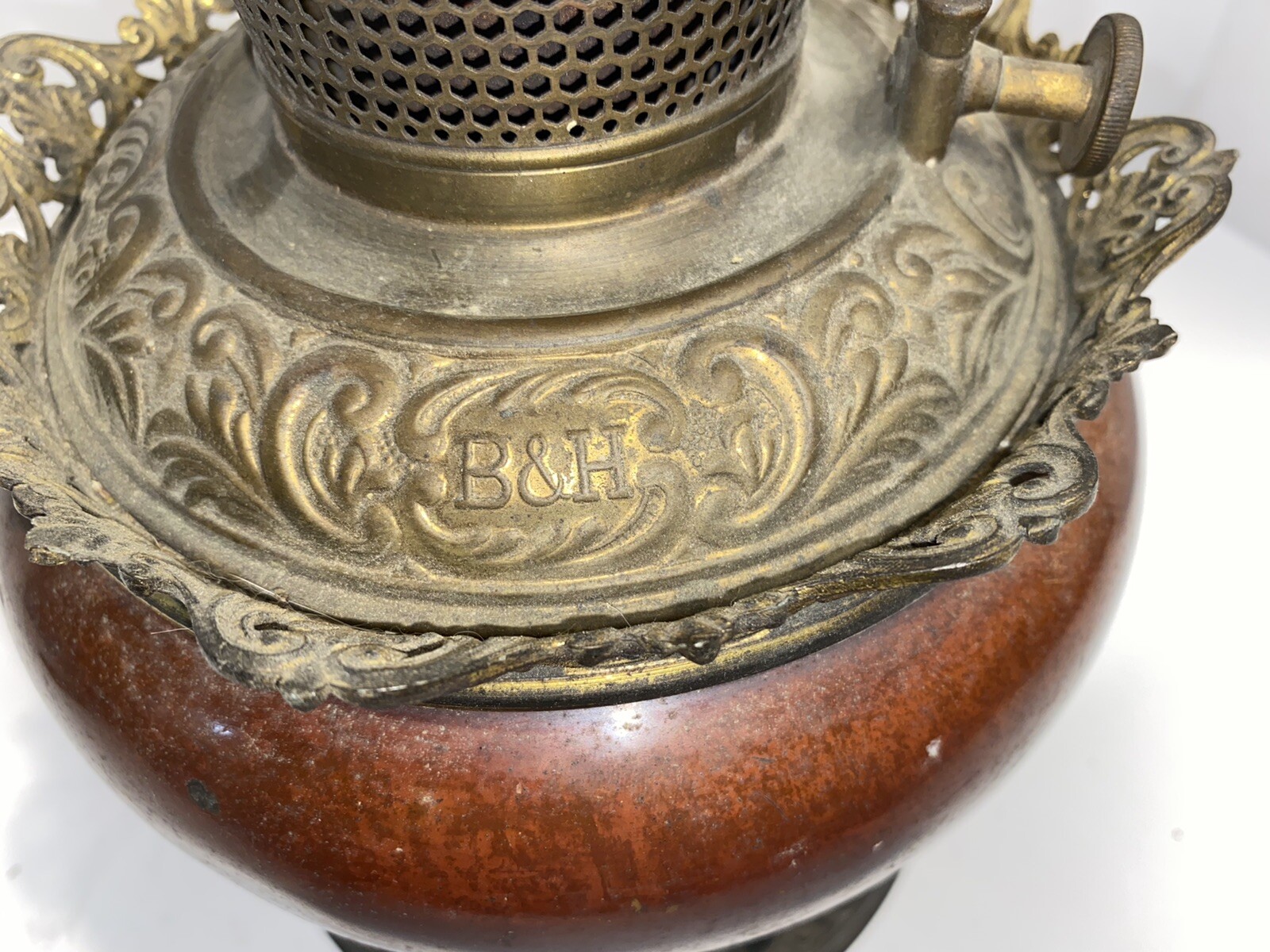 Vintage Bradley & Hubbard B&H Oil Lamp eBay