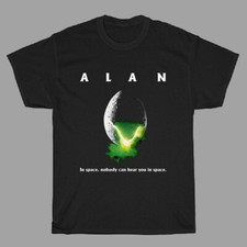 Alan In Space No Body Can Hear You Movie Men's Black Size S to 3XL
