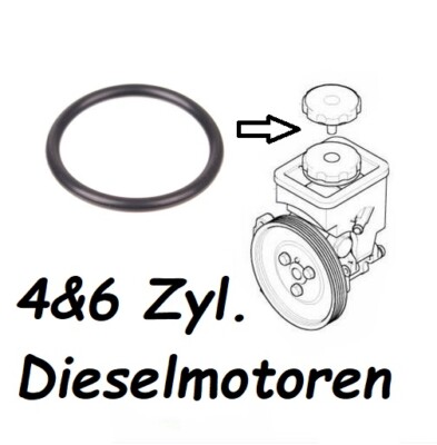 BMW E38 E39 E46 E53 E60 E61 E83 Dichtring O-Ring Servo Behälter DIESEL Deckel