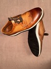 Johnston & Murphy Wingtip Brogue Lace Up Brown Sneakers Men Rubber Sole — photo 5
