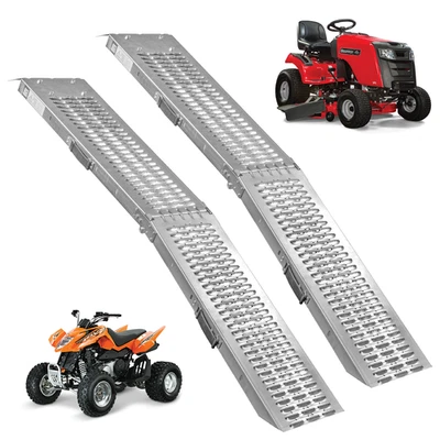 2PC FOLDABLE LOADING RAMP FOR MOTORBIKE SCOOTER WHEELCHAIR MOBILITY ACCESS 400KG - Image 1 of 4
