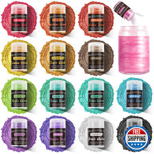 Aheroi Edible Glitter Set 15 Colors Luster Dust Edible Set Shimmering Glitter