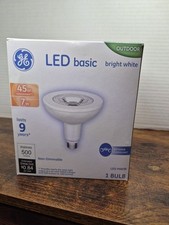 GE LED Basic Bright White Outdoor Floodlight Bulb New 7watt