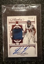 Panini 2022 Flawless Dameon Pierce SG-DP Signature Gloves Auto Patch 01/10