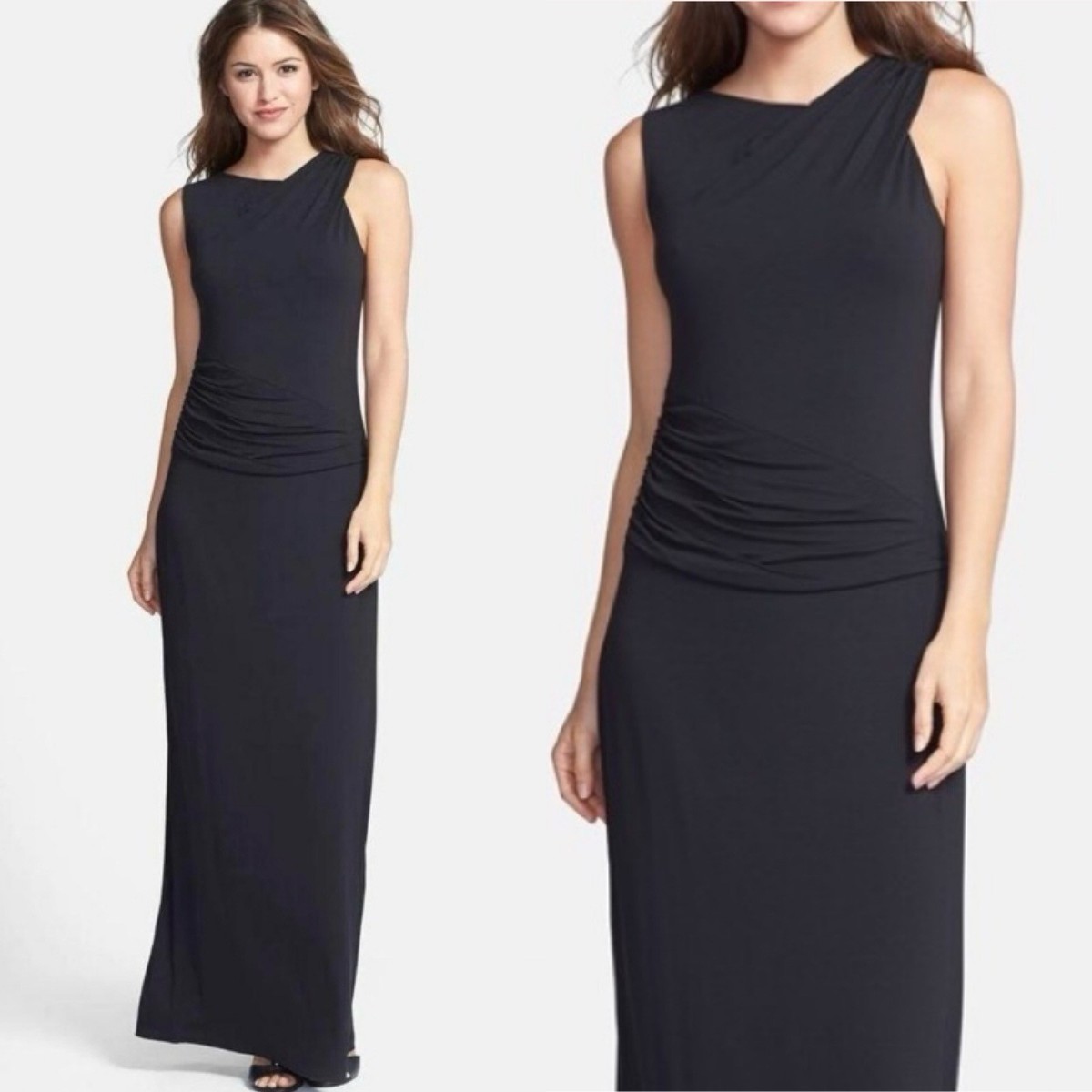 michael kors halter dresses Michael Kors Collection Sable Halter Tuxedo Midi Dress main image 1