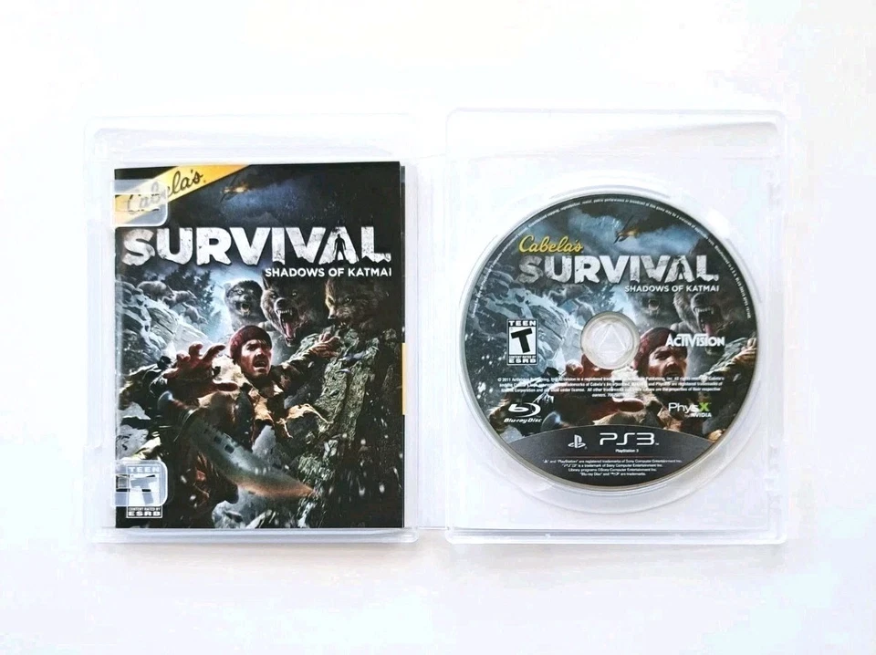Cabelas Survival: Shadows of Katmai with Gun (Sony PlayStation 3, 2011) CIB  - Image 3 of 4