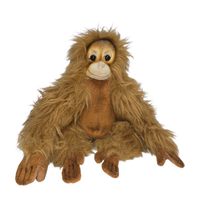 Hansa Orangutan Plush Stuffed Animal Soft Long Fur Mini 6 Inch Sitting Toy