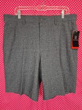 NWT PGA Tour Course Performance Flex Golf Shorts Striped Gray Men's Sz 36 W37"