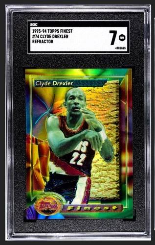 1993-94 Topps Finest Refractor Clyde Drexler #74 Clyde The Glide