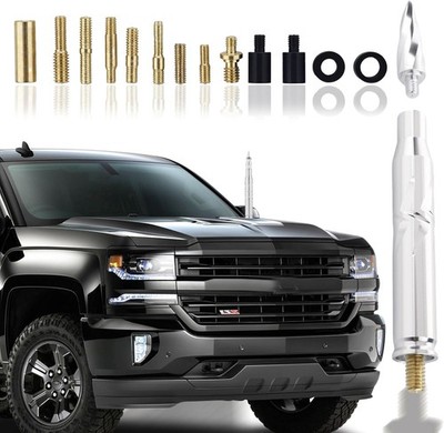Spiral Pattern 5.5in Bullet Antenna Replacement for Ford F150 F250 F350 RAM 1500