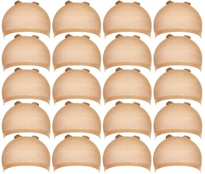 Cap, 20pcs Stocking Caps for Wigs, Tan Cap for , Stretchy Nylon WigCap Beige