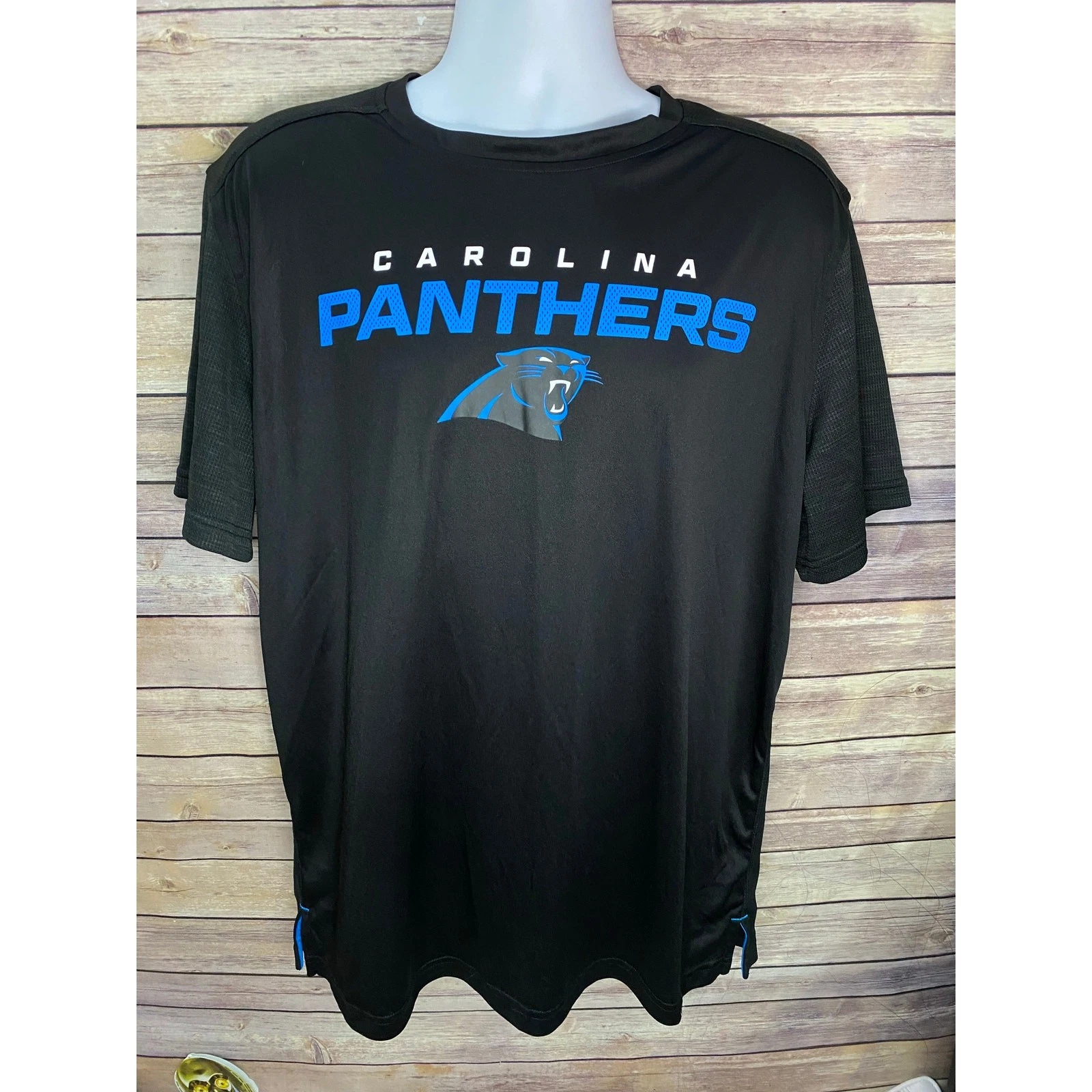 Carolina Panthers NFL T-Shirt – Men’s XL, Black Short Sleeve by Fanatics