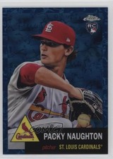2022 Chrome Platinum Anniversary Toile White & Blue Refractor Packy Naughton 5x7