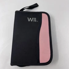 Nintendo Wii Remote Wand Accessory And Travel Protective Case Black And Pink