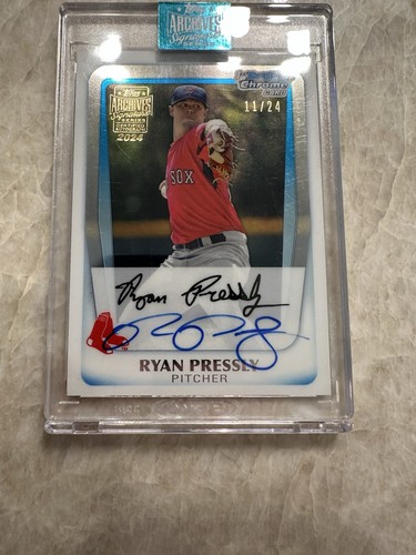 2024 Topps Archives Signature Series Certified Autograph Ryan Pressly /24 SP MLB - Picture 2 of 4