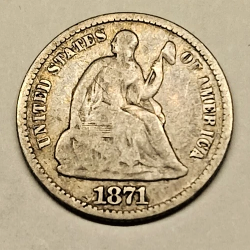 1871 Liberty Seated Half Dime