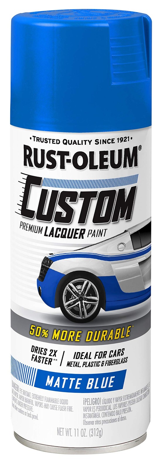 311485 Automotive Custom Lacquer Spray Paint 11 Oz Matte Blue