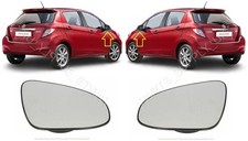 Neuf Pour Toyota Yaris 2011-2017 Aile Avant Miroir Verre Pas Chauffé Paire Lot