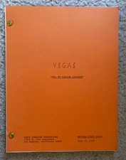 VEGA$ Original Script ROBERT URICH Las Vegas TONY CURTIS Mother Mishkin 1978