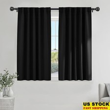Heavy Duty Blackout Curtains Energy Efficient Noise Reducing Dual Header 2 Pack