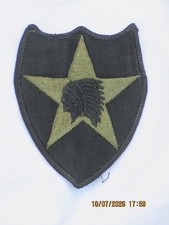 US Patch:  2nd Infantry Division, oliv ,105x85mm, #1