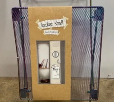 Locker Shelf Folding Metal 12-inch Silver Set of 1