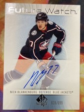 Nick Blankenburg 2022-23 SP Authentic Retro Future Watch Auto /699 Blue Jackets