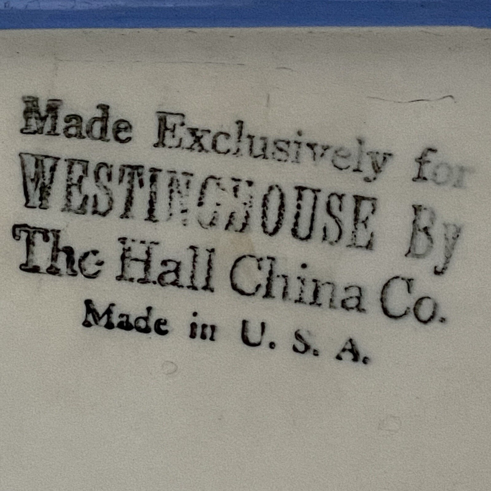 vintage Hall China Co USA Pitcher Westinghouse Streamline water jug blue 40s MCM