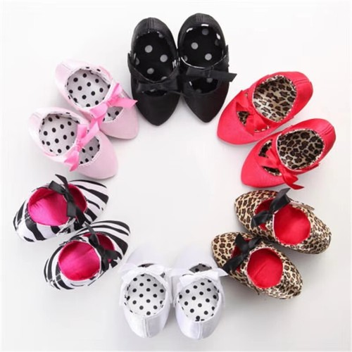 Baby Girl Princess Shoes – Bow First Walkers, Party Shoes