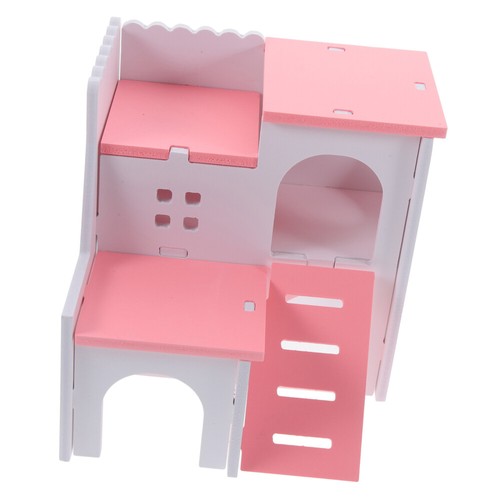 Gerbils Habitat Hamster House Wood Hamster Hiding House tendance Wooden Rat Hideout