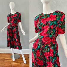 Vintage 90s Floral 2 Pc Palazzo Pants Set
