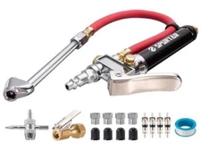  10-120 PSI Heavy Duty Tire Inflator Gauge Air Chuck with Pressure Gauge with 