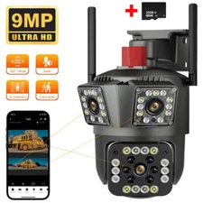 3Lens 1080P HD WiFi Camera Wireless Outdoor CCTV PTZ Home Security Cam 9MP