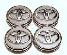 SET OF 4 TOYOTA WHEEL RIM RIMS CENTER HUB CAPS CHROME LOGO 57MM PRIUS COROLLA