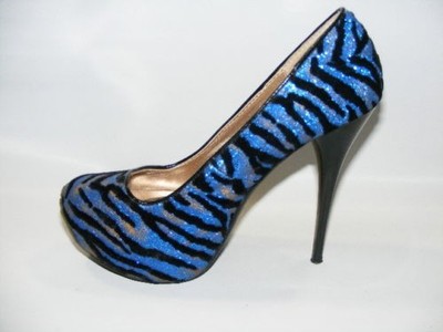 blue animal print shoes