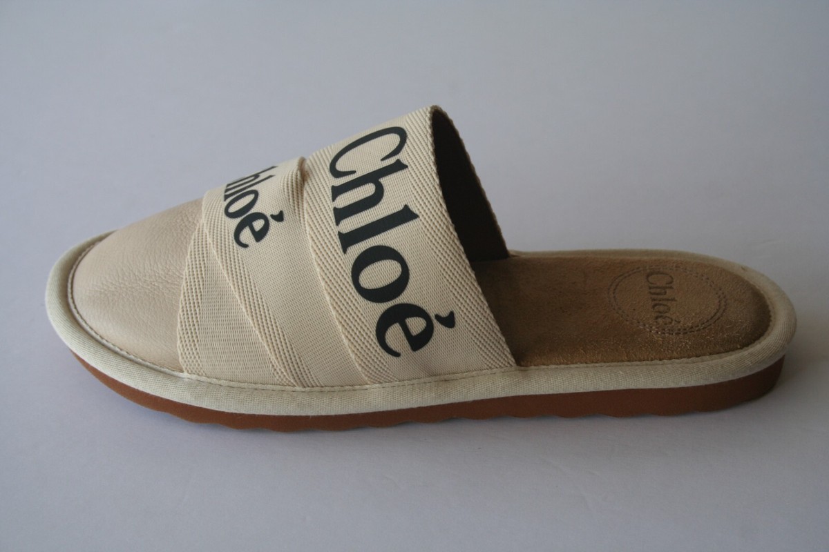 VIP【送料関税込】CHLOE 'woody' Flat Sole Slippers CHLOE Leather Woody Flat Mule | Chloe slippers (white