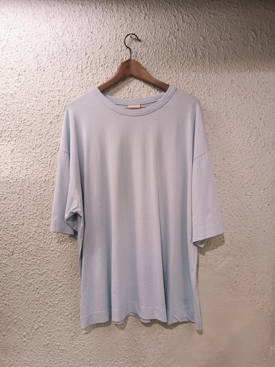 【関税&送料込】Dries Van Noten Navy Blue Cotton Oversize He Cotton jersey T-shrit in blue - Dries Van Noten | Mytheresa