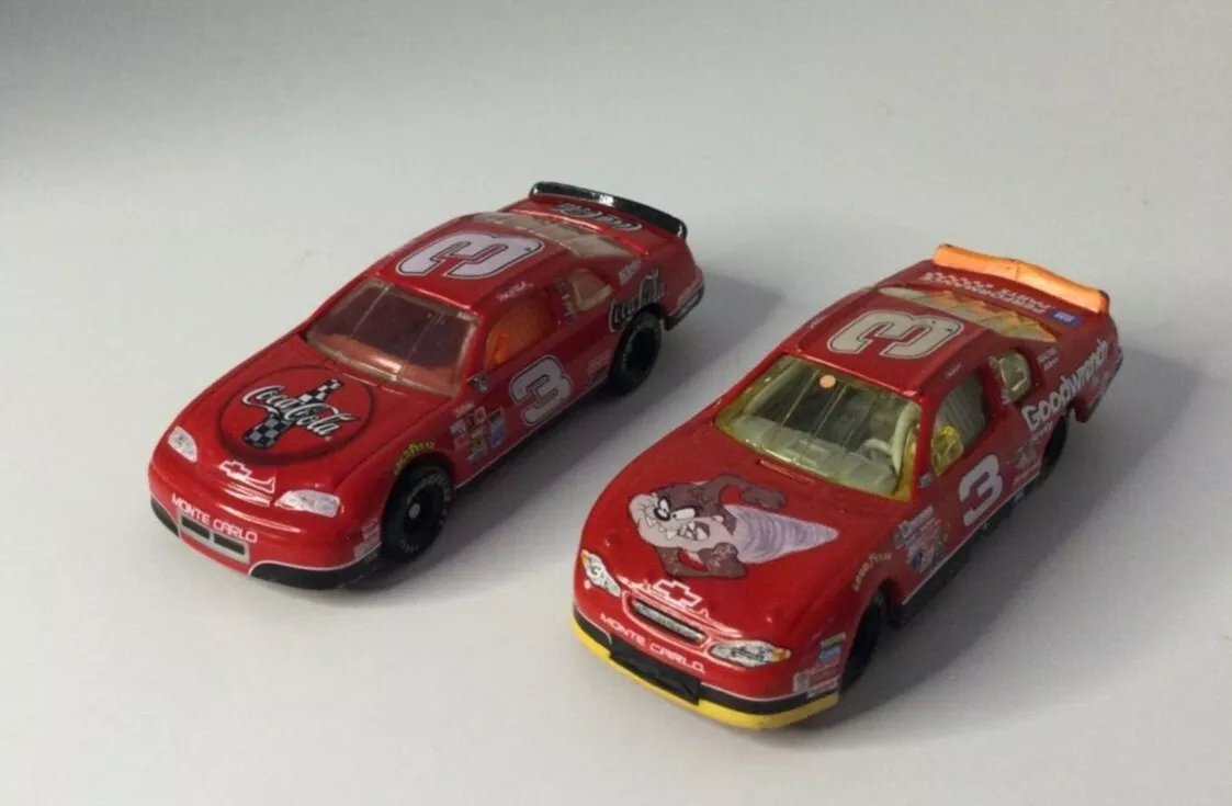 Lot of 2 Dale Earnhardt Sr #3 Diecast Nascar Taz/No Bull And Coca-Cola 1:64 Cars