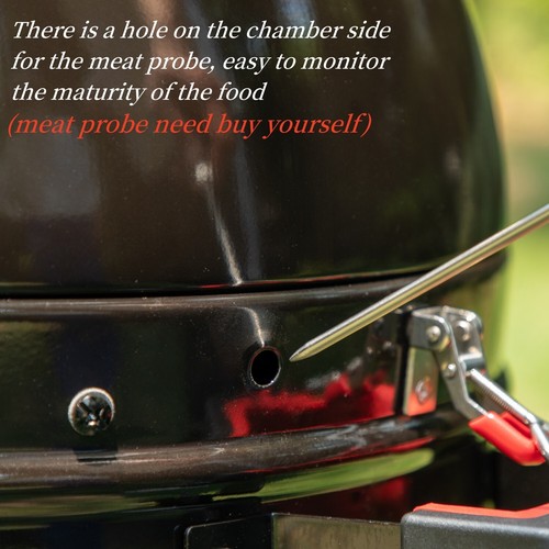 18 Inch Vertical Smoker Grill Charcoal Griller Smoking for Meat Turkey BBQ - Picture 5 of 12