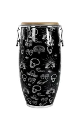 Gon Bops Lenny Castro Signature 13.25 Super Tumba Conga Drum Hand-Drawn Skulls