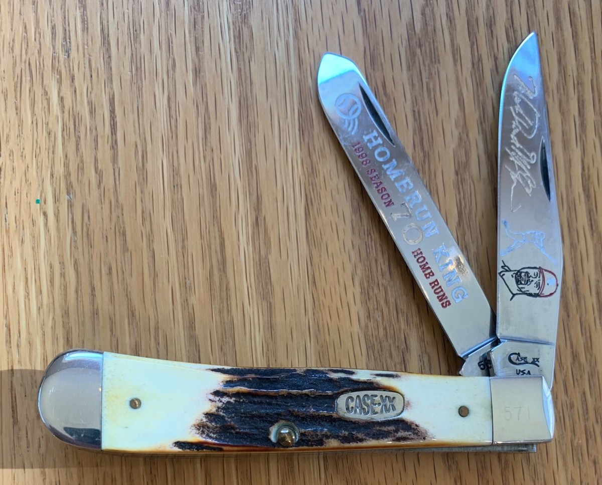 CASE FAT STAG MARK McGWIRE TRAPPER KNIFE NEVER USED #5254 SS BRST3