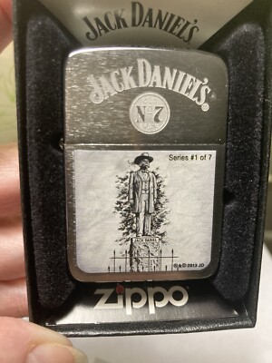 4978/7777~ 2013 Zippo Jack Daniels Series #1-The Statue  lighter. Mint Rare