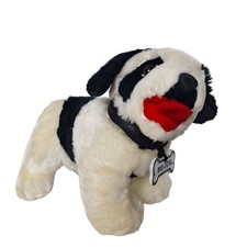 Big Dogs Black White Saint Bernard Puppy Dog Plush Stuffed Animal 10"